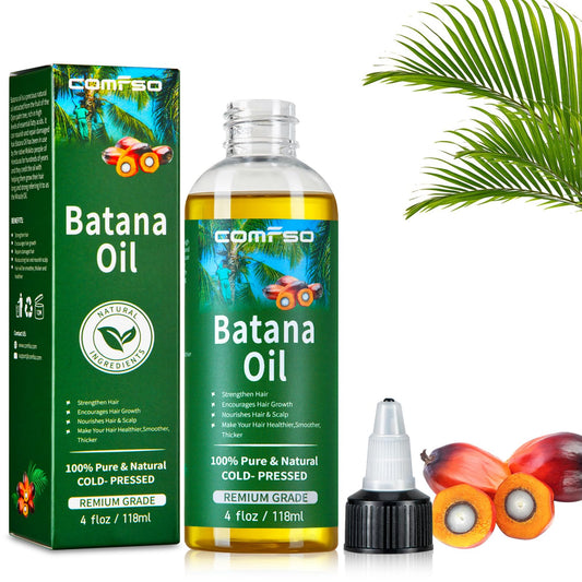 comfso Batana Oil for Hair Growth Dr Sebi Organic, Fathers Day, 100% Pure & Natural Raw Batana Lightweight Hair Oil Treatment For Thicker Stronger Hair - Hair Loss, Repair 4 FL OZ