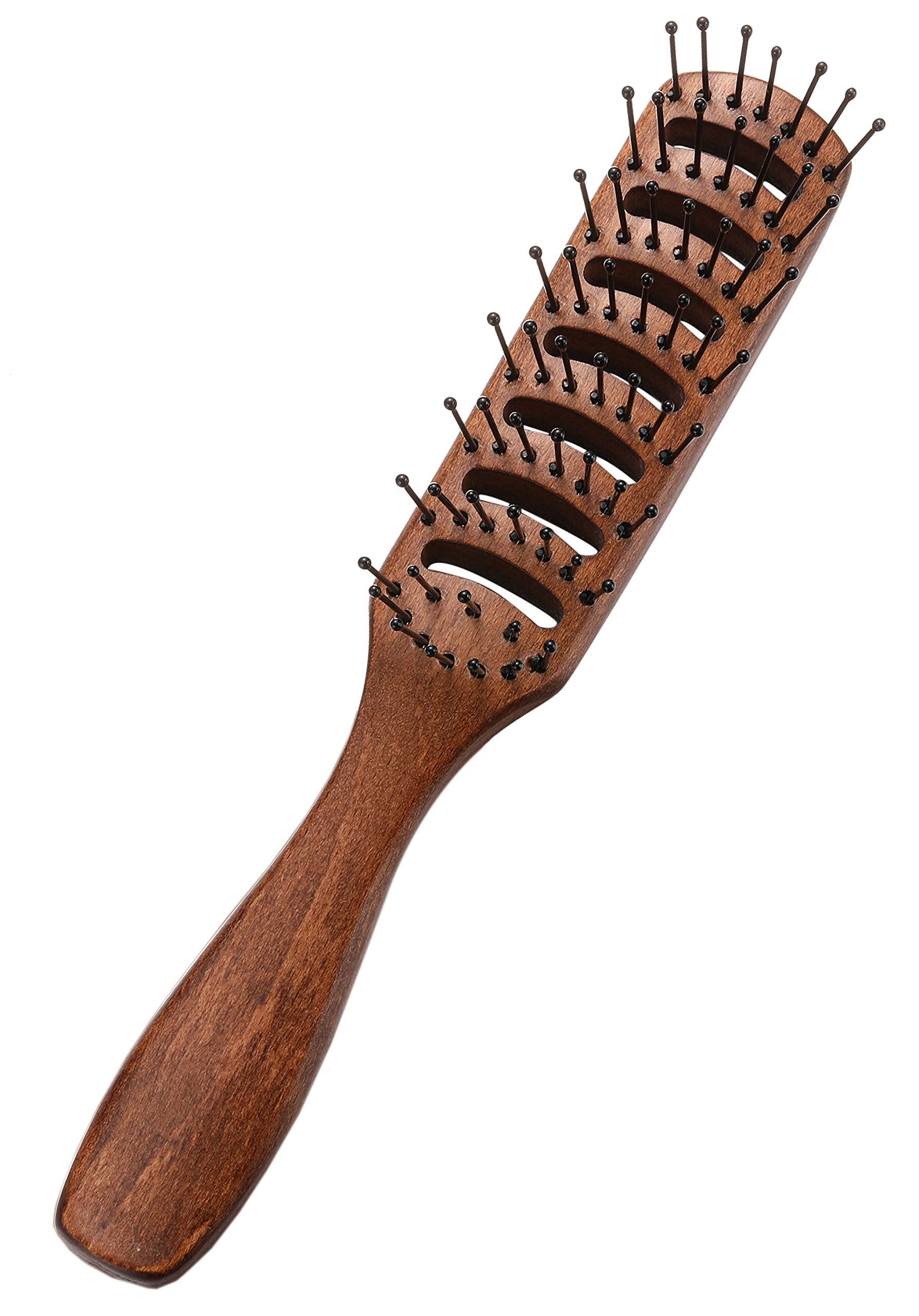 PERFEHAIR Vented Hair Brush for Blow Drying, Men's Vent Volumizing Hairbrush with Ball Tipped Bristles for Styling Dry, Wet, Short, Curly or Straight Hair