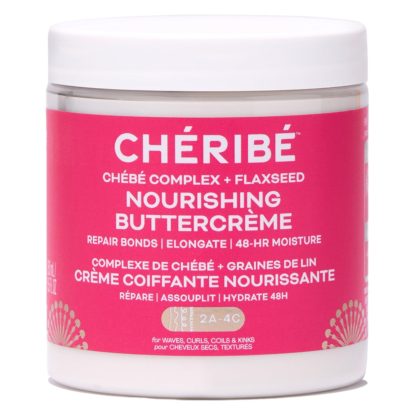 Cheribe Flexible Styling Buttercreme with 100% Chebe Complex + Flaxseed, Lightweight Moisturizer + Curl Styler For All Hair Textures 2A-4C & Porosities, Sulfate Free, 8.5 oz