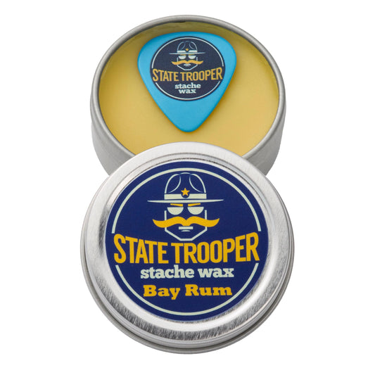 Mustache Wax - Medium Hold - Bay Rum - One Ounce Tin