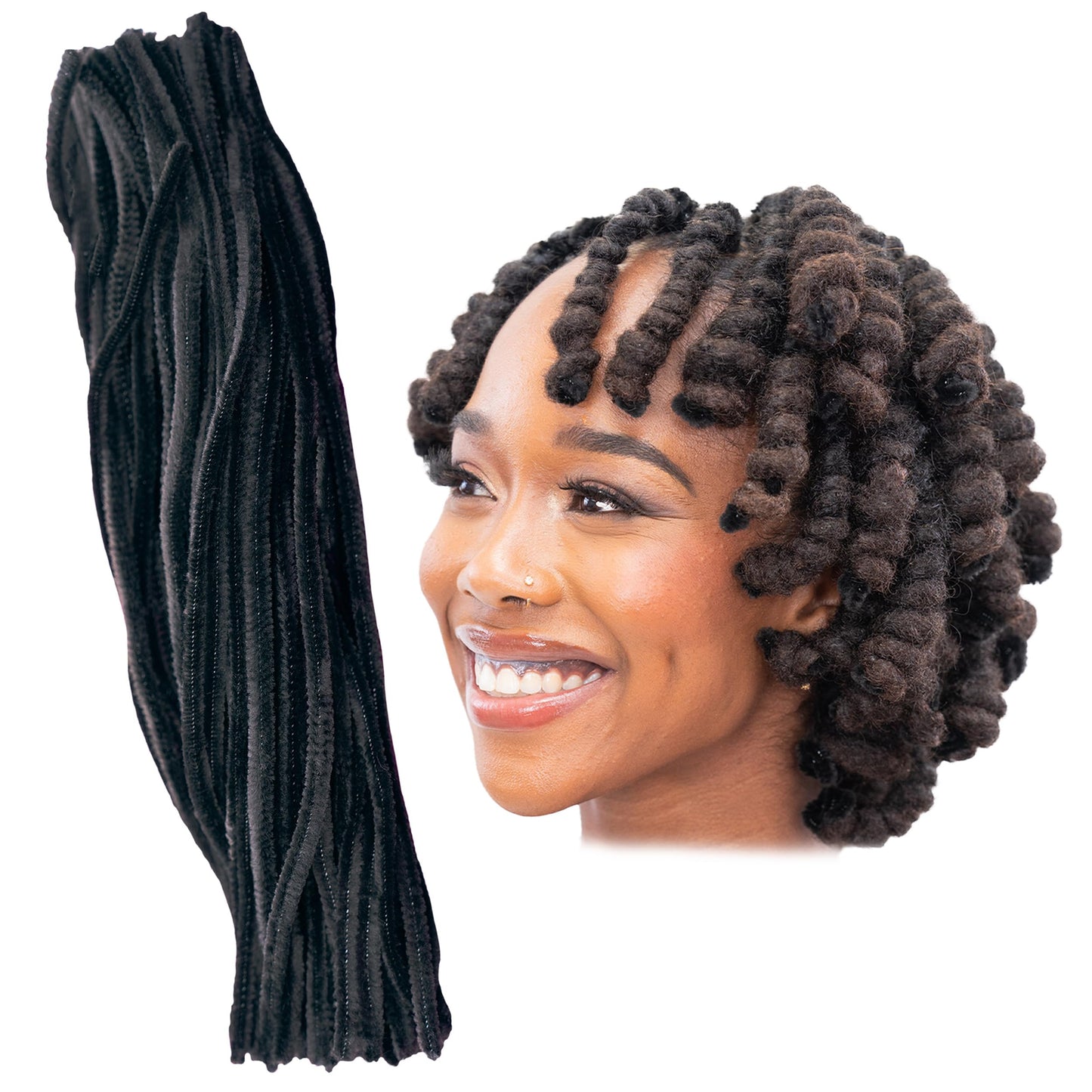 Nappstar Pipe Cleaners, Loc Curlers for Effortless Styling, Professional Flexible Shaping Tools for Dreadlocks & Natural Hair Styles, 100 Pack