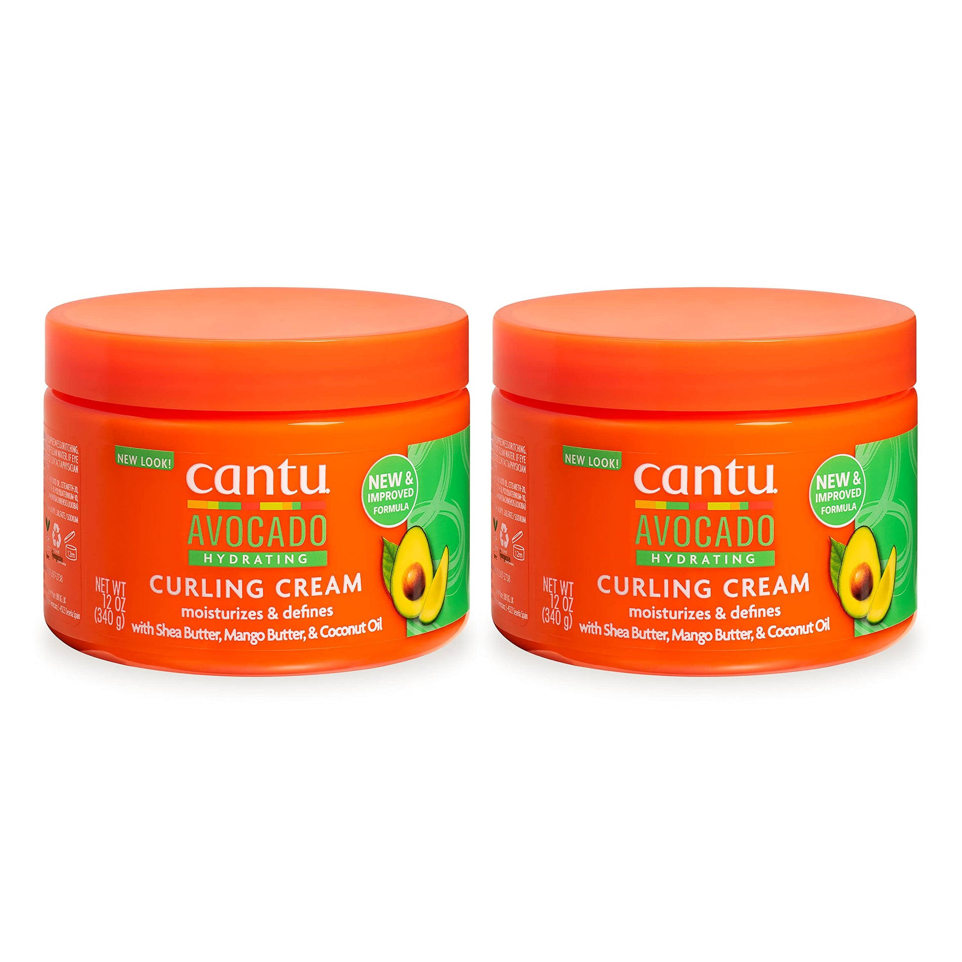 CANTU Avocado Hydrating Curling Cream, 12 oz (Pack of 2)