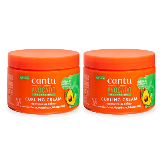 CANTU Avocado Hydrating Curling Cream, 12 oz (Pack of 2)
