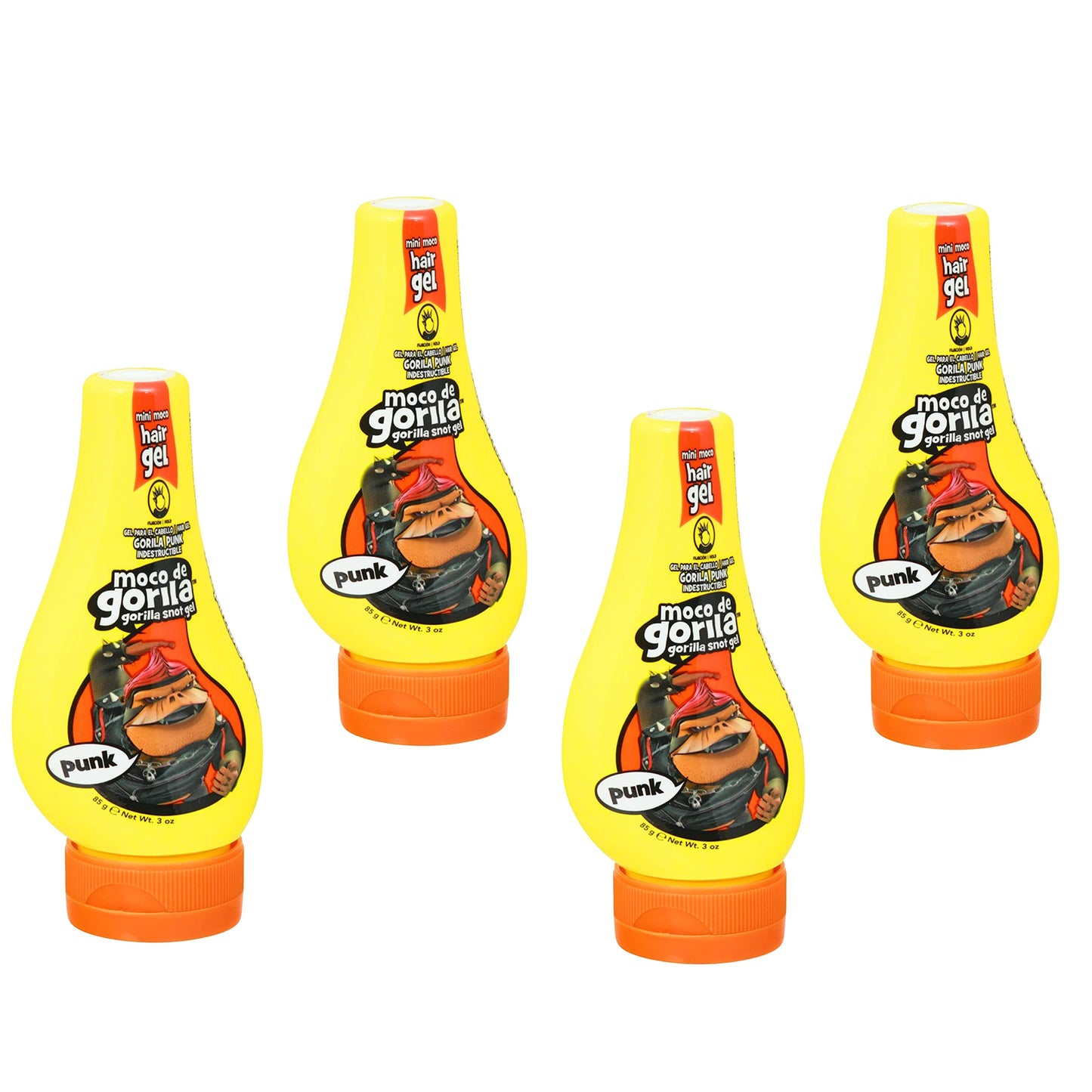 Moco De Gorila Gorilla Snot Hair Gel, Mini Punk Travel Size - (3 oz.- Pack of 4, Punk)