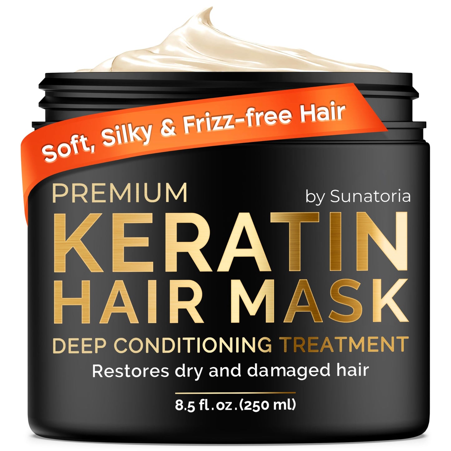 SUNATORIA Keratin Hair Mask - Deep Conditioner for Dry Damaged Hair - Hydrates, Repairs, Nourishes - Keratin Hair Treatment - Deep Conditioning Hair Mask - Keratina Mascarilla Para el Cabello