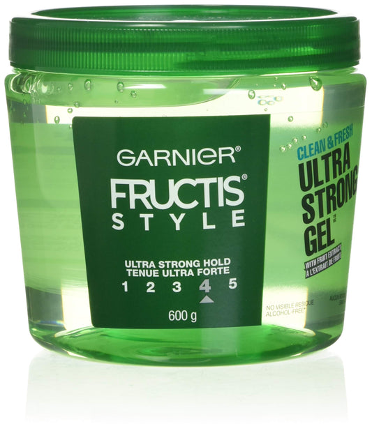 GARNIER Fructis Style Ultra Strong Hold Gel, Clean and Fresh, No. 4, 21.2 Ounce