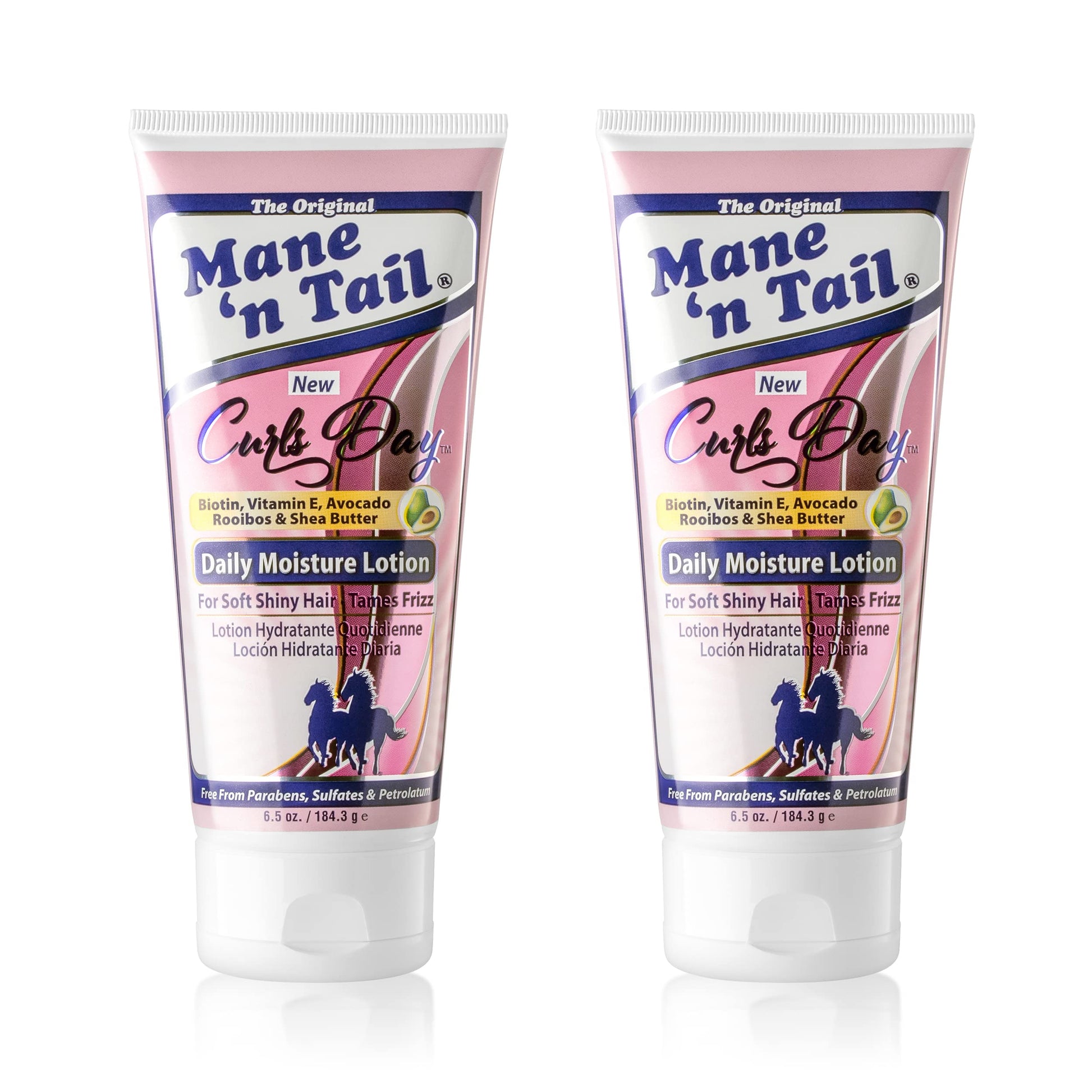 Mane 'n Tail Daily Moisture Lotion with Biotin, Vitamin E, Avocado, Rooibos & Shea Butter For Shiny Hair, Curly hair type, Lotion item form, Coconut scent, Natural material feature