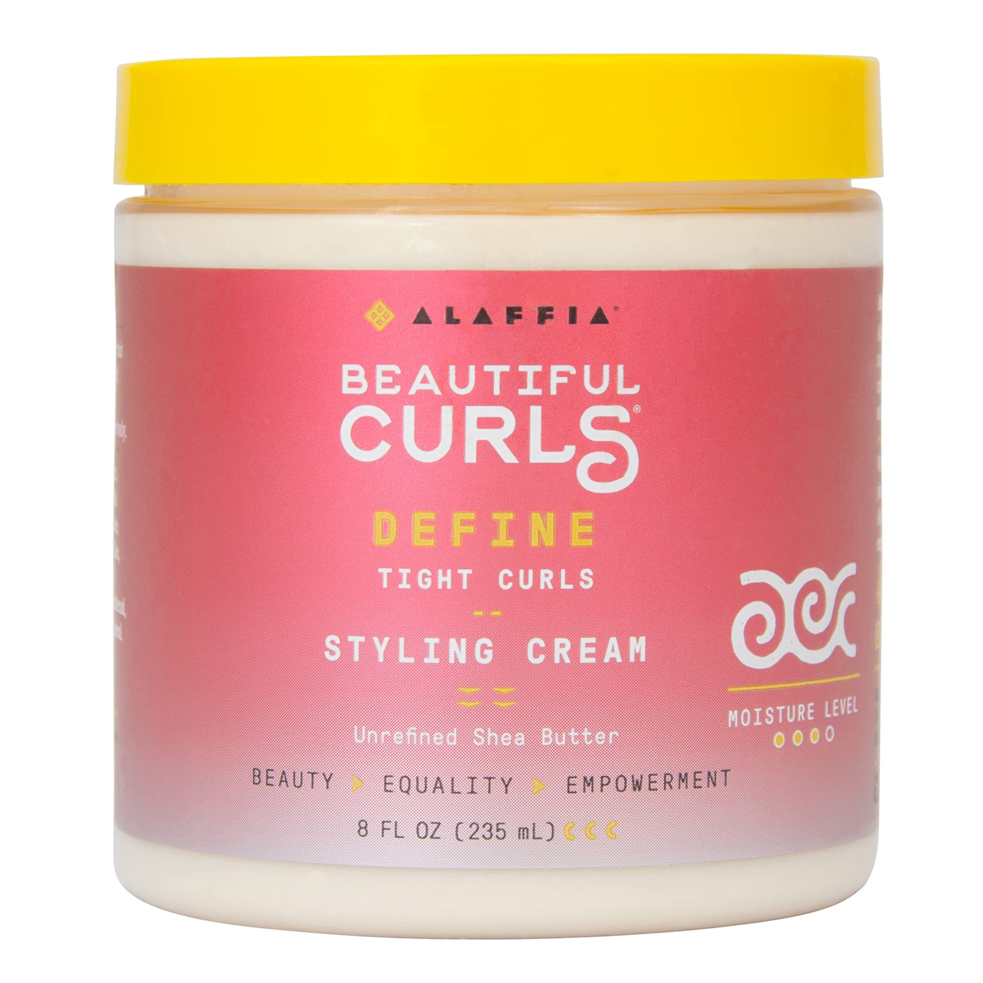 Alaffia Beautiful Curls Styling Cream for Tight Curls, Nourishing Shea Butter Curl Cream, 8 Oz