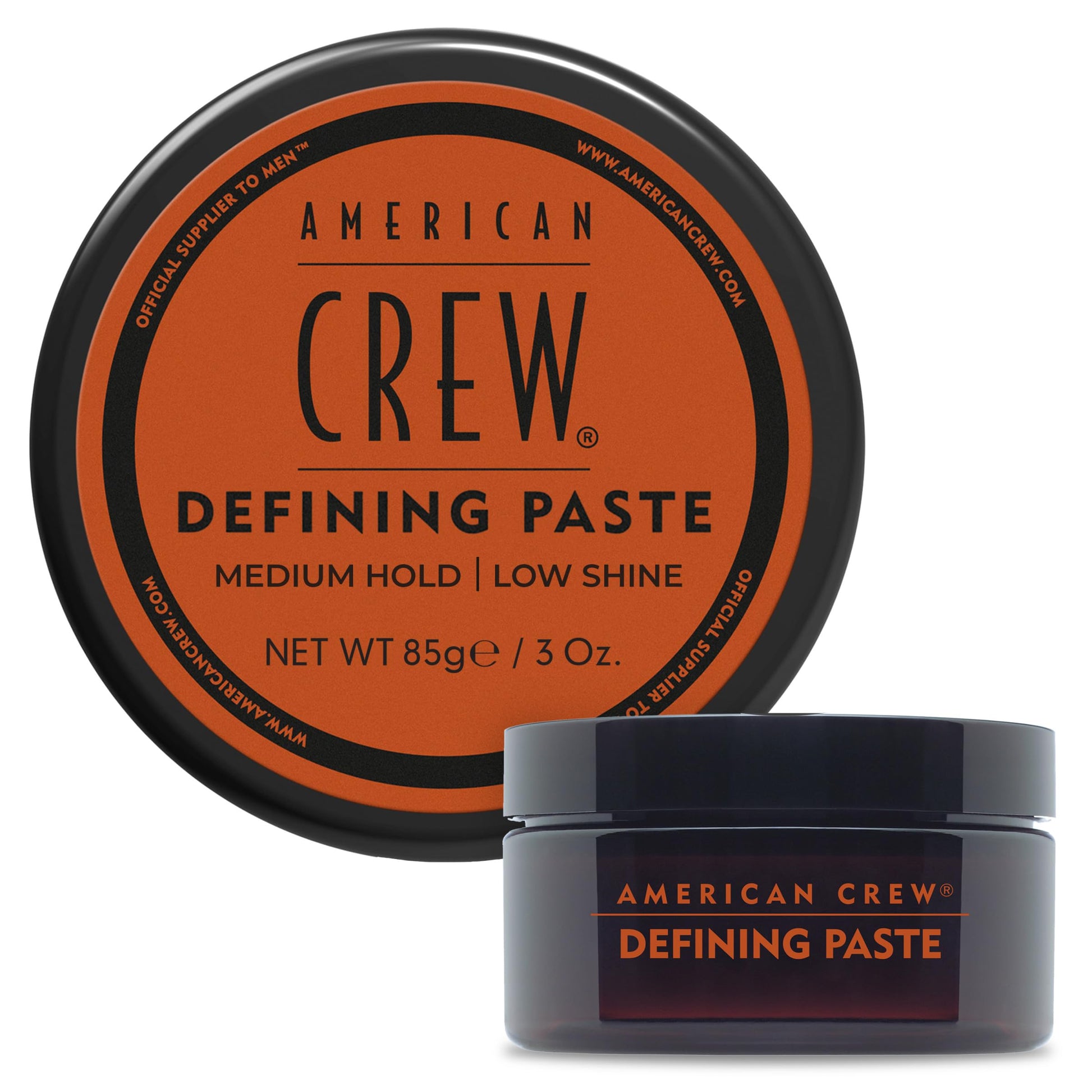 AMERICAN CREW Men's Hair Defining Paste, Like Hair Gel with Medium Hold Hair Gel & Low Shine, 3 oz