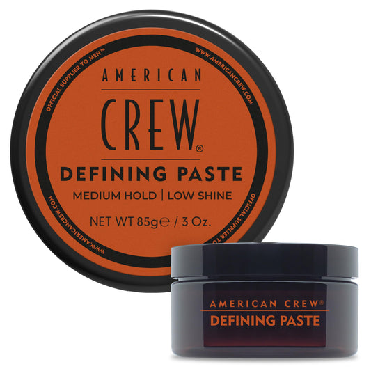 AMERICAN CREW Men's Hair Defining Paste, Like Hair Gel with Medium Hold Hair Gel & Low Shine, 3 oz