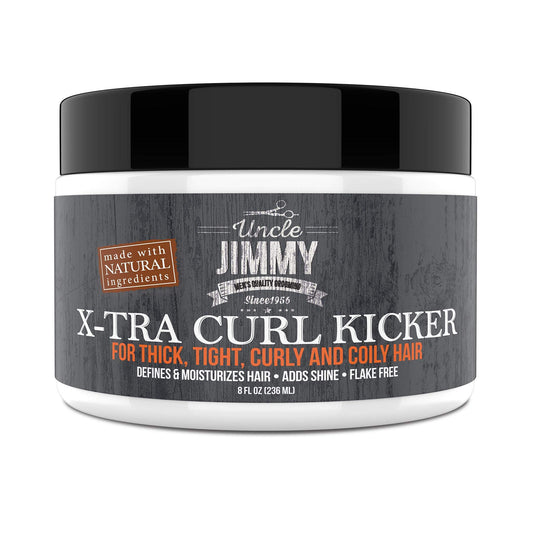 Uncle Jimmy X-TRA Curl-Kicker | Curl Enhancer & Moisturizer for Thick, Curly, Coily, Wavy & Frizzy Hair | Defines & Hydrates | 8oz