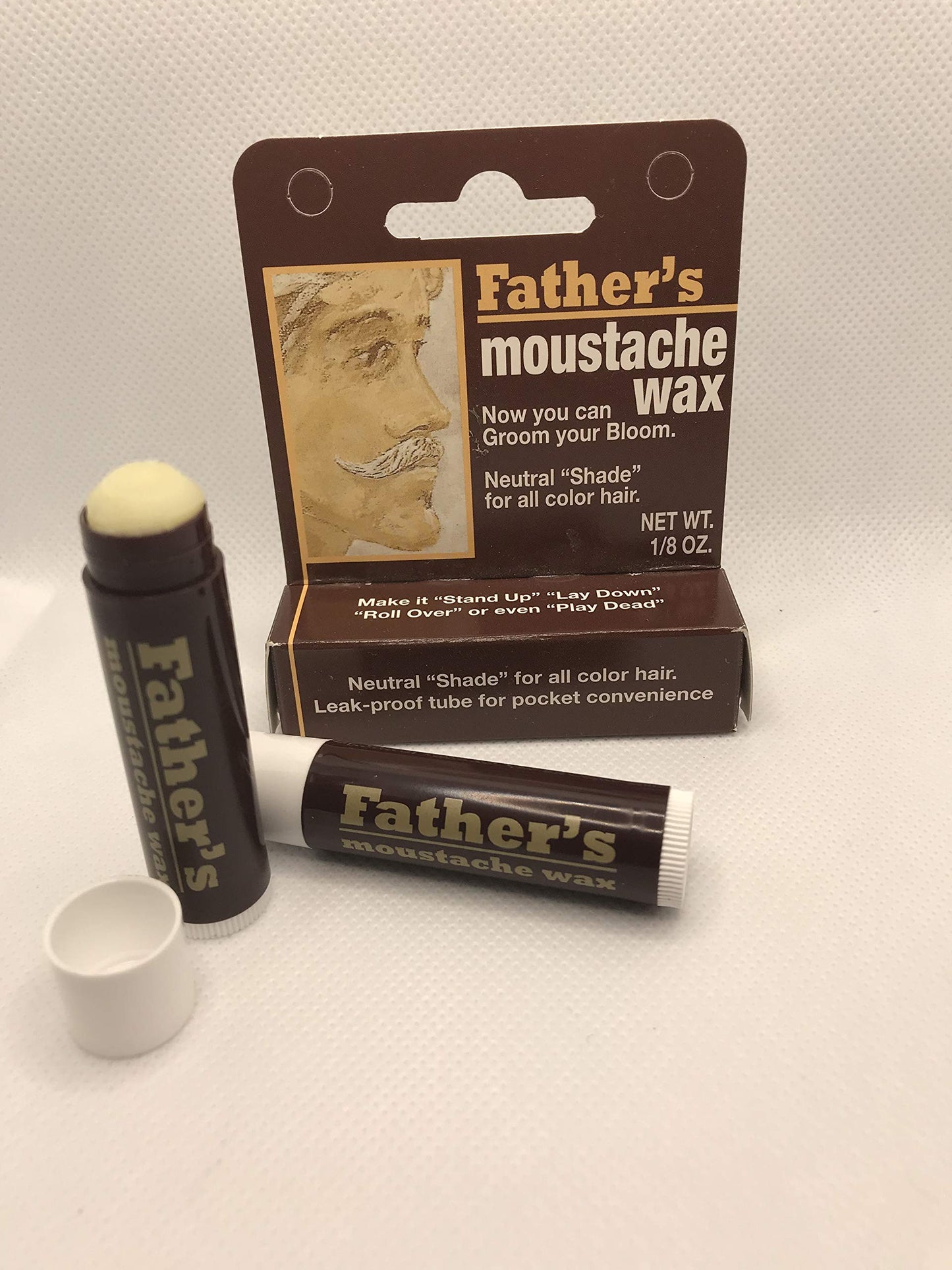 Moustache Wax Neutral. Neutral Shade for All Color Hair. Leak Proof Tube for Pocket Convenience (4). ON All Multi Packs at Checkout, (Pack of 4)