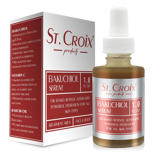 BAKUCHIOL Face & Body Serum Vitamin C & E Infused, Odorless, Hydrating Anti-Aging Oil Gentle Retinol ALTERNAtive for Radiant, Youthful Skin - 1 oz