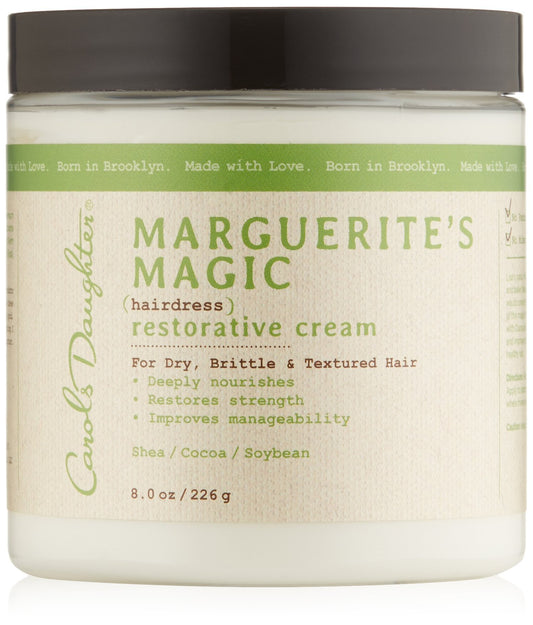Carol's Daughter Marguerite's Magic Restorative Conditioning Cream for Thick Curly Natural Hair- Hair Moisturizer for Dry, Damaged Hair Made with Shea and Cocoa Butter, 8 oz