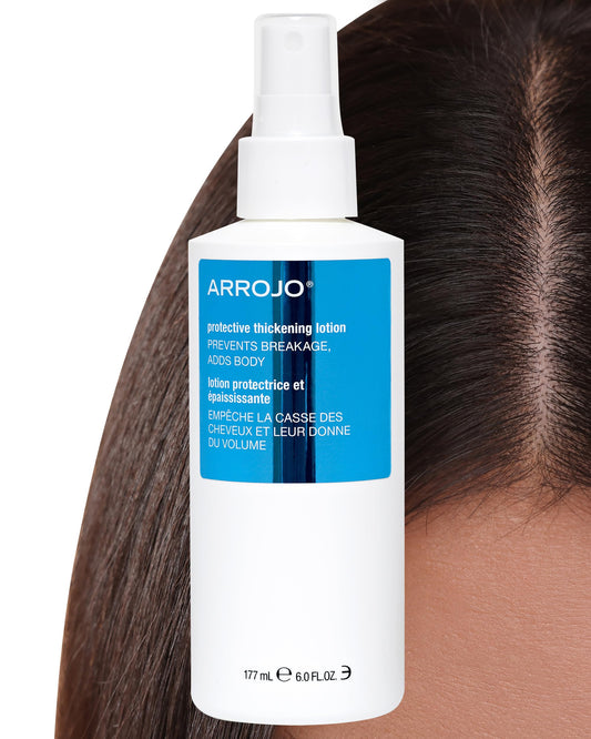 ARROJO Protective Thickening Lotion Heat Protectant & Blow Dry Spray for All Hair Types Sulfate & Paraben-Free, Anti Frizz & UV Protection, 6 fl. oz.