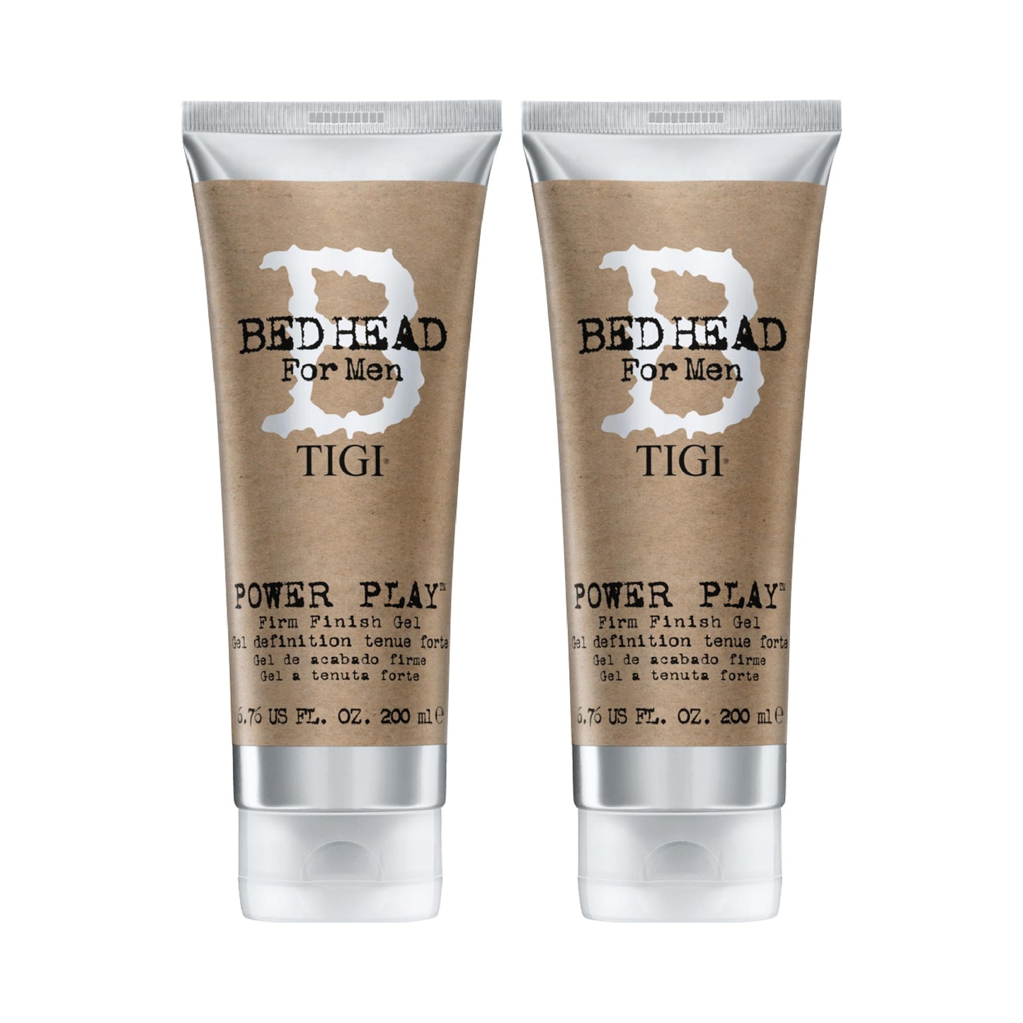Bed Head for Men by TIGI Power Play Firm Finish Gel 6.76 Oz (Pack of 2)