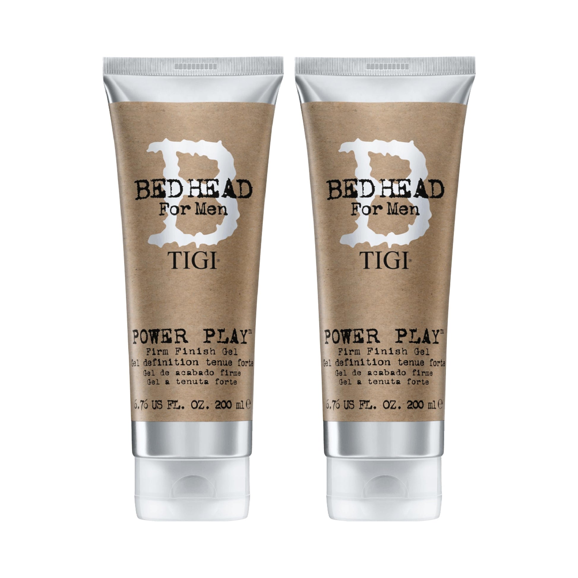 Bed Head for Men by TIGI Power Play Firm Finish Gel 6.76 Oz (Pack of 2)