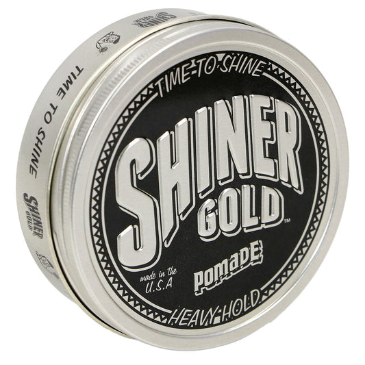 Shiner Gold Pomade | Strong Hold | High Shine | Water-based | Coconut Scent, 4oz