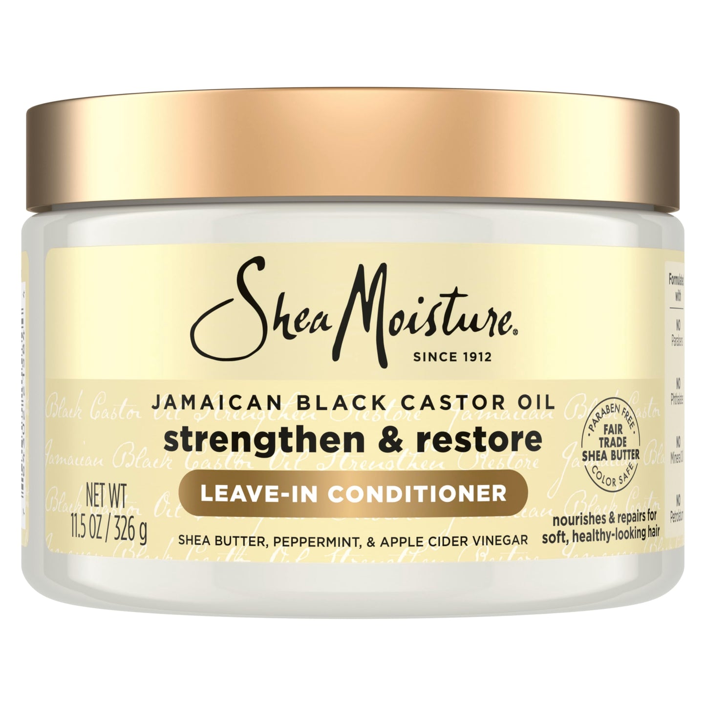 SheaMoisture Jamaican Black Castor Oil Strengthen & Restore Leave-In Conditioner, 11.5 Ounce