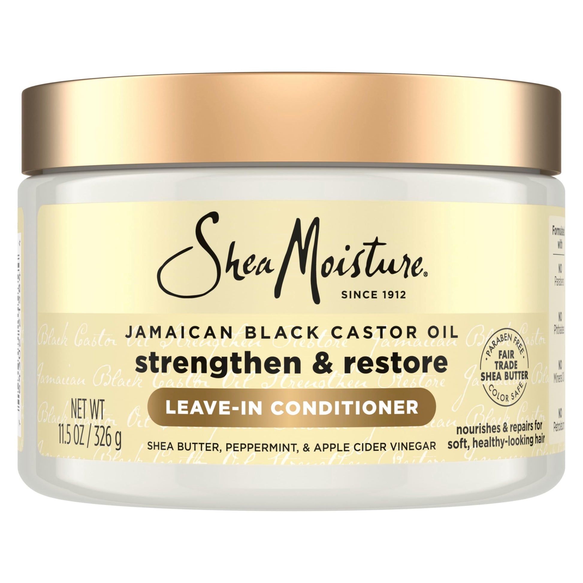 SheaMoisture Jamaican Black Castor Oil Strengthen & Restore Leave-In Conditioner, 11.5 Ounce
