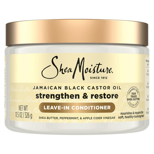 SheaMoisture Jamaican Black Castor Oil Strengthen & Restore Leave-In Conditioner, 11.5 Ounce