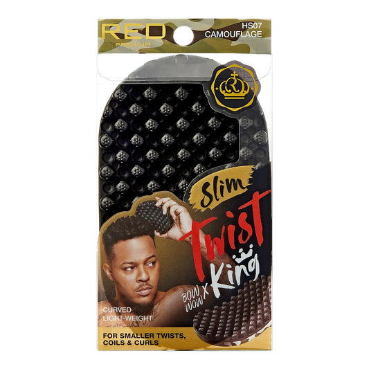 Red by Kiss Bow Wow X Twist King Luxury Twist Styler Washable and Durable Twist Brush for Afro Curl- Slim and Dense (Camouflage)