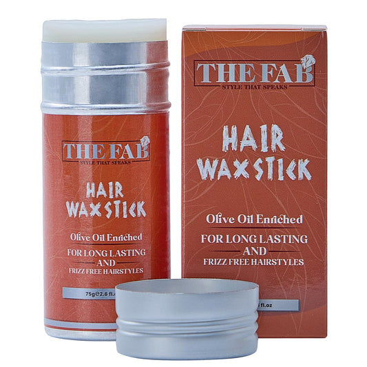 The Fab Hair Wax Stick for Women No Residue Scent Free Wax Stick for Hair Bun MakerTame Flyways, Non-Greasy Anti Frizz, All Day Hold, Pomade Edge Control Hair Stick Wax for Women & Kids