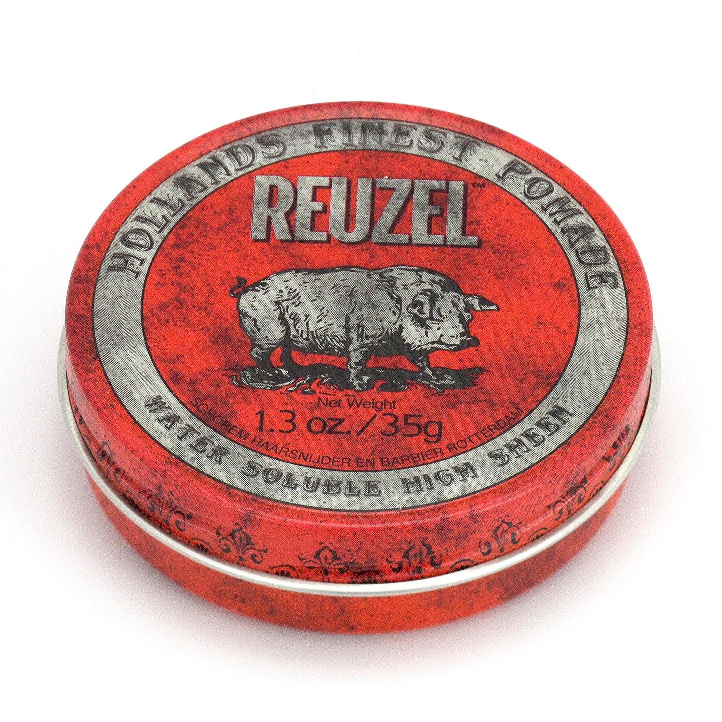 REUZEL Red Pomade, Medium All Day Hold, Water Soluble Styling, High Shine and Flake Free, Easy To Wash Out, For All Hairstyles