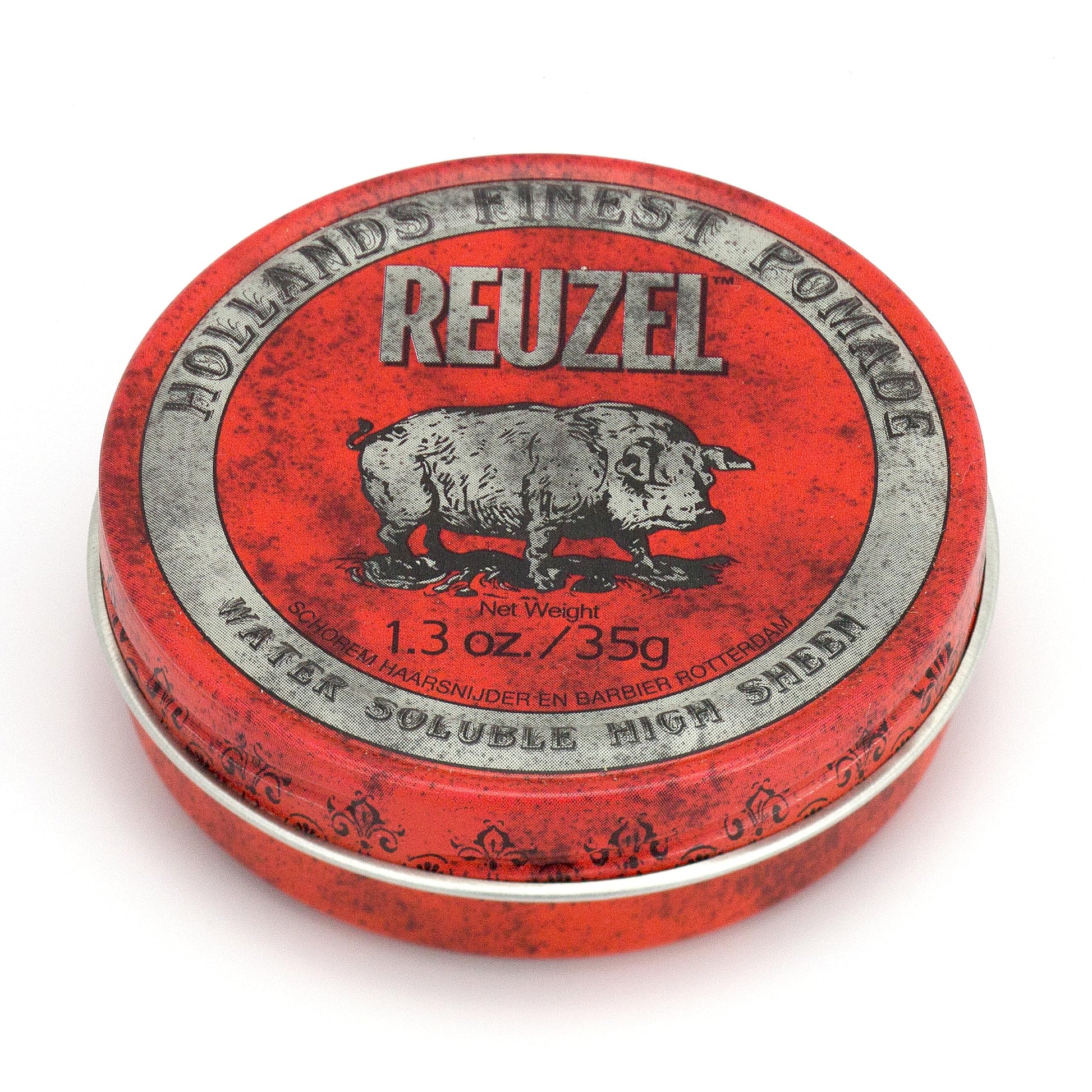 REUZEL Red Pomade, Medium All Day Hold, Water Soluble Styling, High Shine and Flake Free, Easy To Wash Out, For All Hairstyles