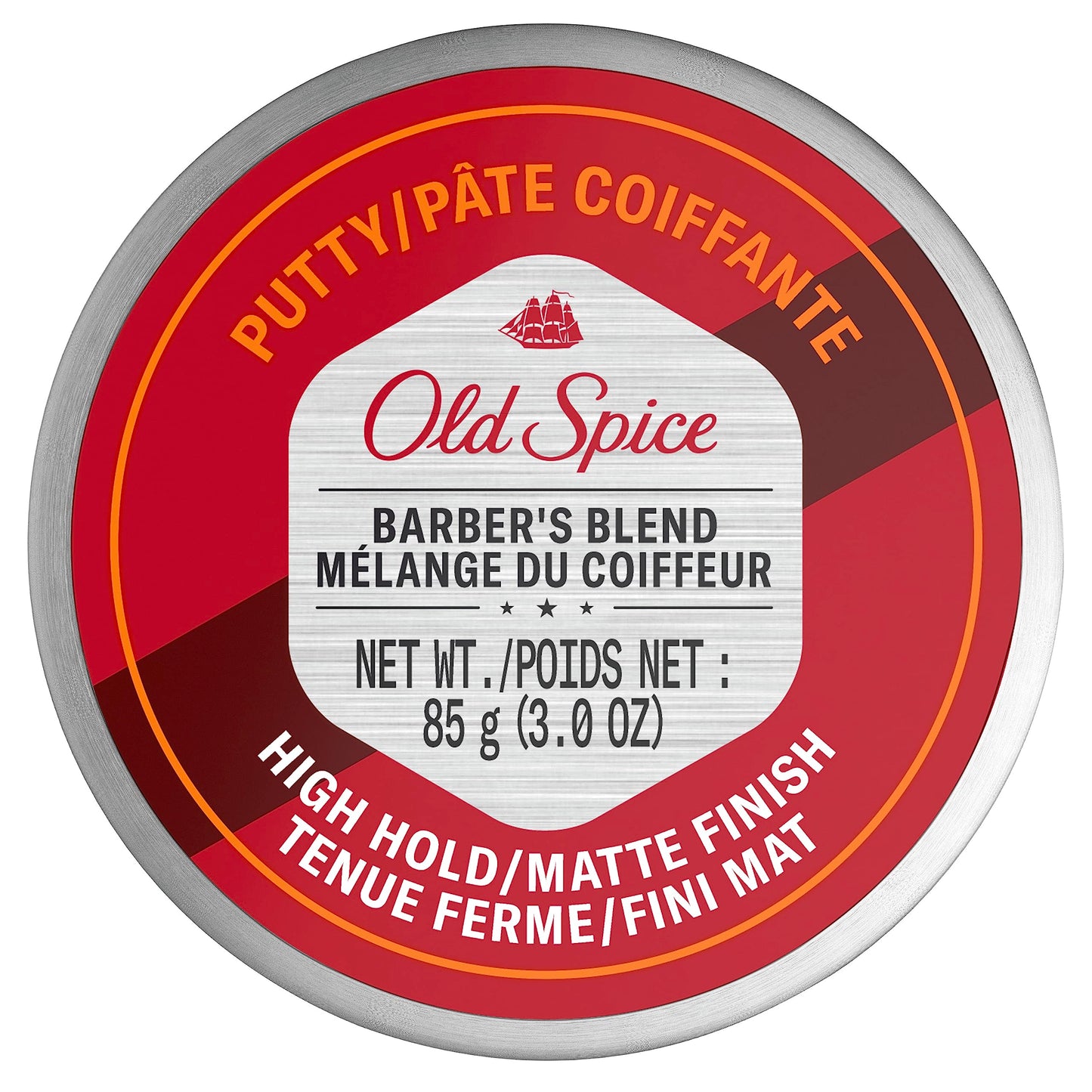 OLD SPICE Hair Styling Putty for Men, High Hold/Matte Finish, Barber's Blend Infused with Aloe, 3 Ounce