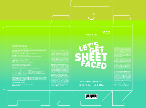 (Renew) 14 DAYS SHEET MASK SET LET'S GET SHEET FACED